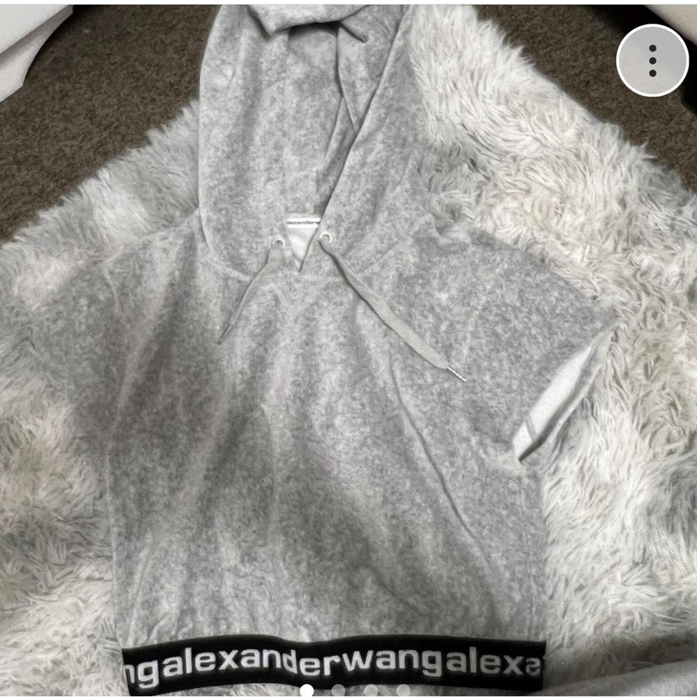 Alexander Wang Velour logo top
